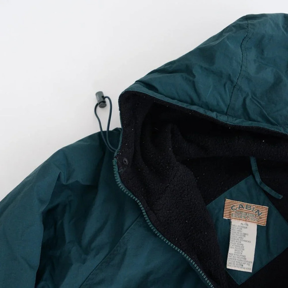 Men's Teal Hooded Jacket - Picture 6 of 16